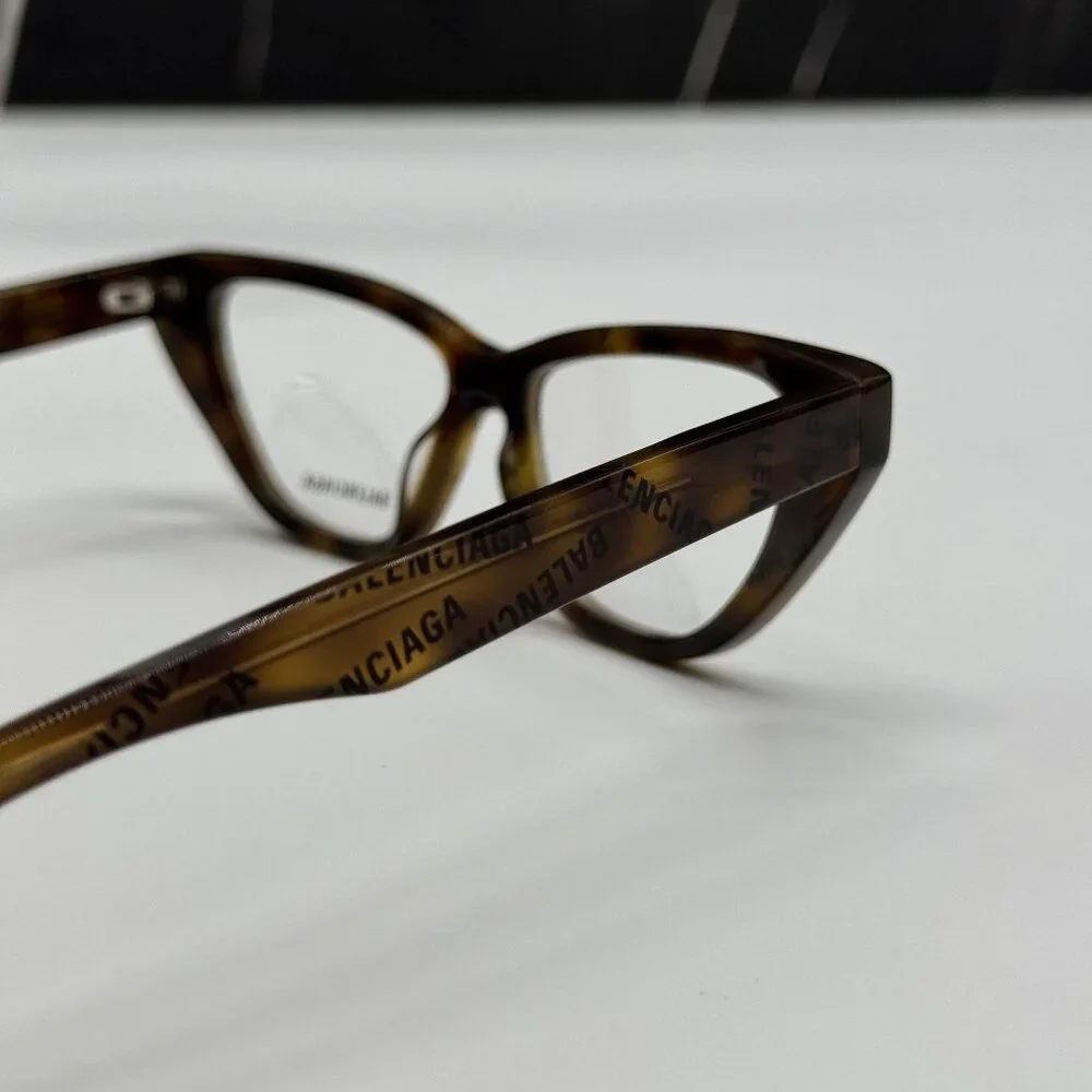 NEW BALENCIAGA BB0128O 005 CAT EYE DARK HAVANA WOMEN EYEGLASSES BALENCIAGA